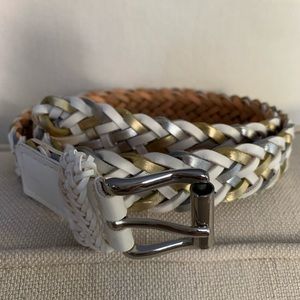 Calvin Klein | Skinny Metallic Leather Belt | S